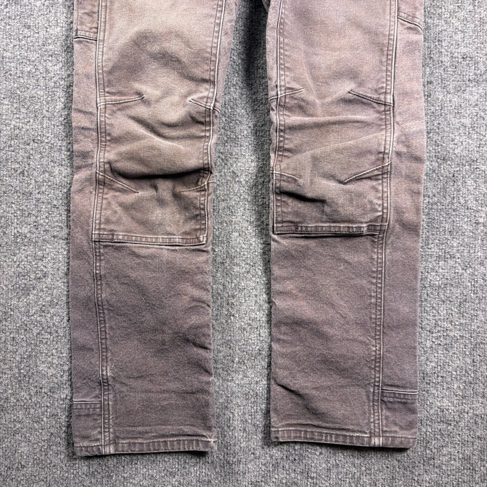Dovetail Workwear Britt Utility Pants Womens 2x30 Plum Double Knee Distressed - Picture 2 of 16
